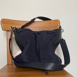 All Saints Blue Leather Shoulder Bag